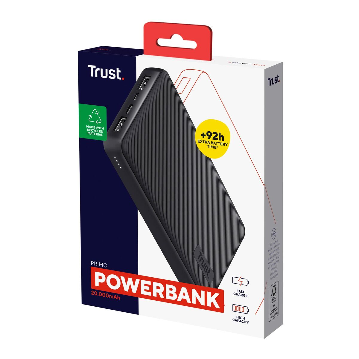 Power Bank Trust Primo Black 20000 mAh-1